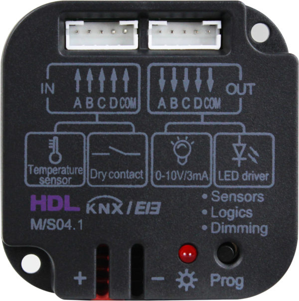 KNX 4 Kanals Inngangsmodul for binær, temperatursensor og 0-10V - Bilde 2