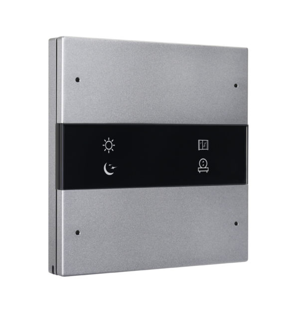 KNX Granite Bryter med 4 knapper Space Grey - Bilde 3