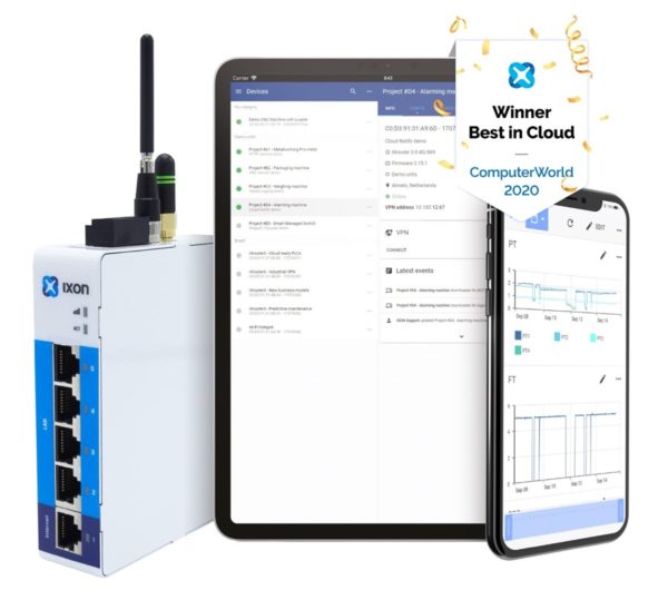 iot gateway ixon cloud sikker fjernstyring