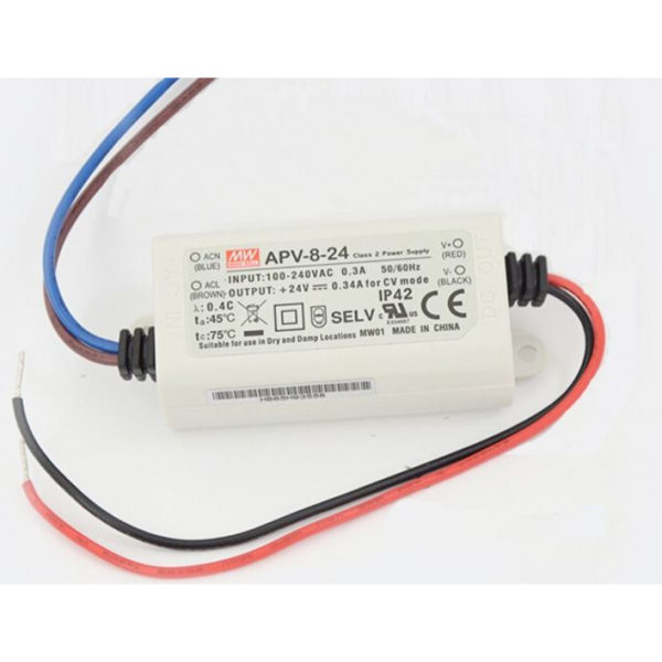 Strømforsyning 8W, 24V DC