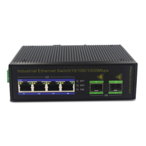 Industriell Gigabit Ethernet Switch, 4port + 2Fiber