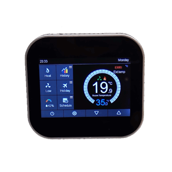 Programmerbar BACnet Touch Termostat, innfelt
