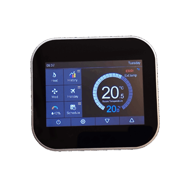 Programmerbar BACnet Touch Termostat, påvegg